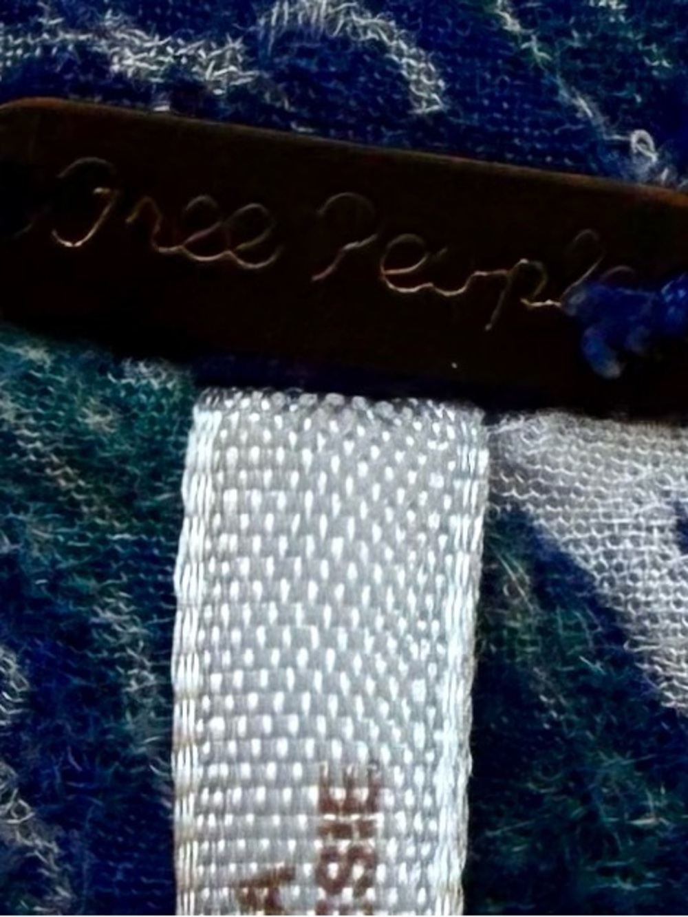 Free People Blue Printed Tie-Front Blouse - Picture 4 of 4